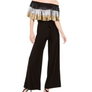 MSK Off the Shoulder Pleated Jumpsuit